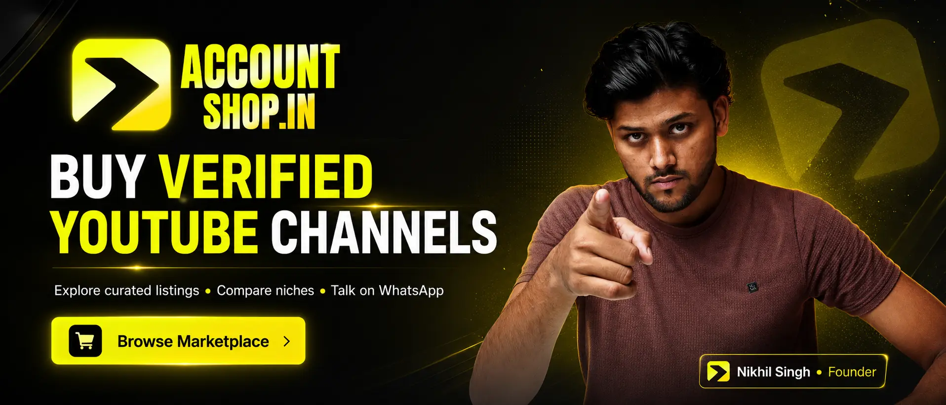 AccountShop verified YouTube channel marketplace